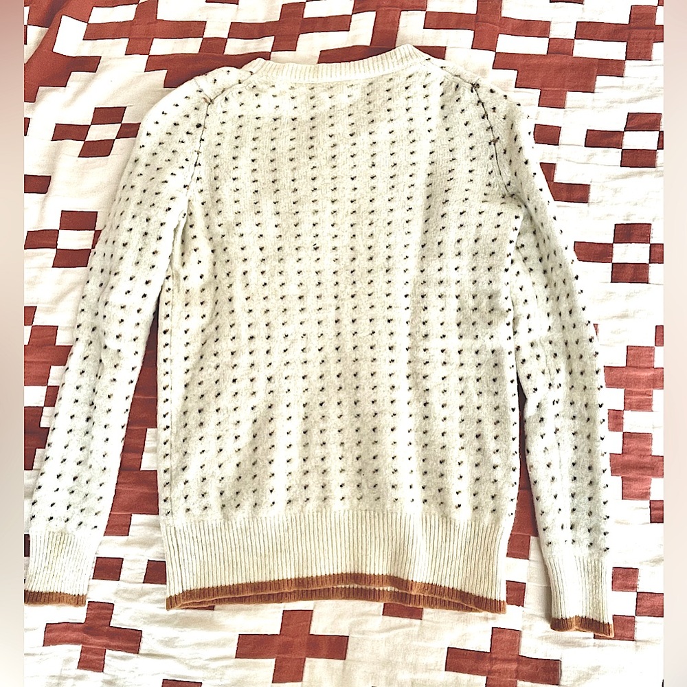 Madewell Wallace Wool Crew Neck Sweater in Cream / Ivory - size small